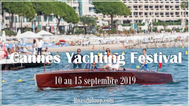 Affiche cannes yachting festival à proximité du camping hotel les rives du loup alpes maritimes 06 cote d azur