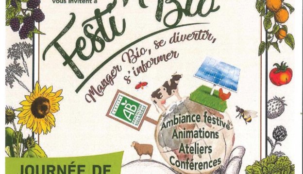 Affiche du festival Festi Bio à Gourdon proche du camping Les RIves du Loup