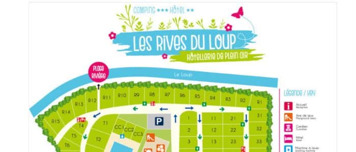 plan du camping familial de Tourrettes sur Loup